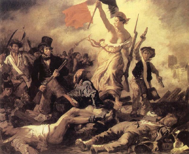 Eugene Delacroix Liberty Leading The people France oil painting art
